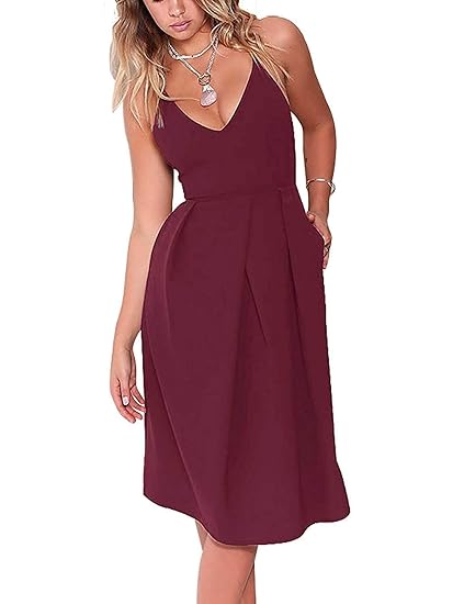 deep neck one piece dress