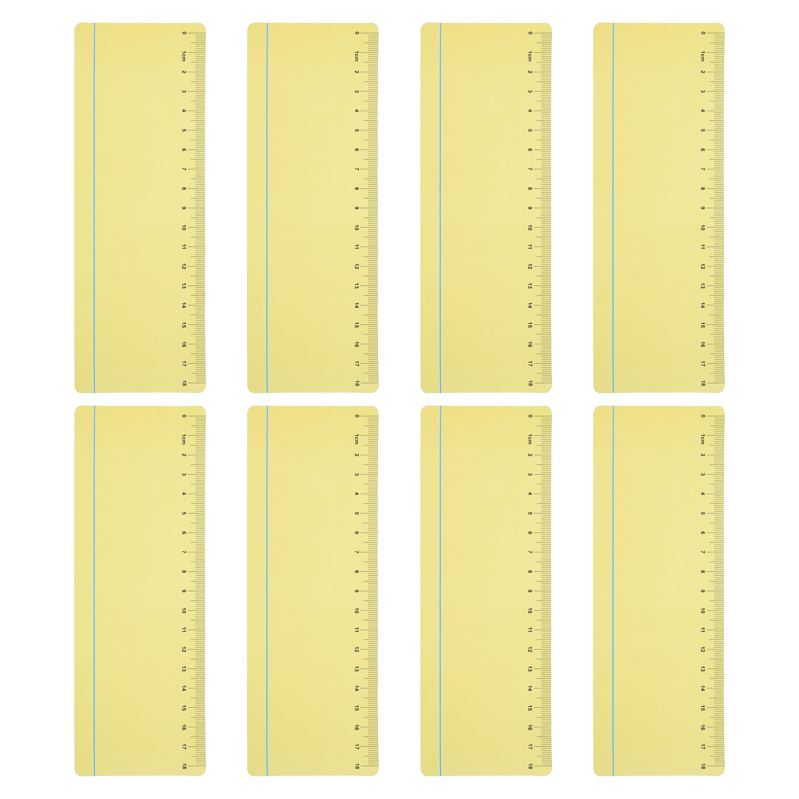 PATIKIL Guided Reading Strips, 8pcs Highlight Colored Overlay Bookmark Reading Tracking Ruler with Line Teacher Teaching Supplies for Classroom, Yellow — image 1