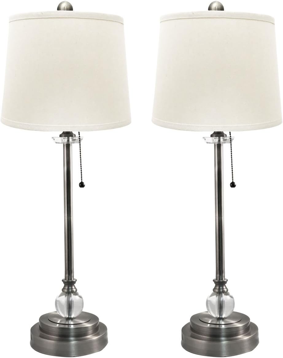 Best pair white pull chain table lamps
