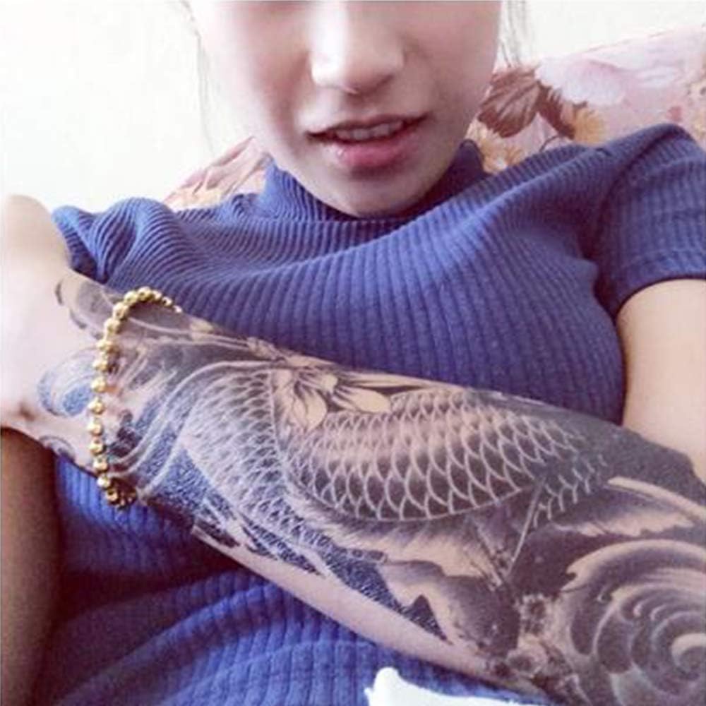 Yesallwas 6 Sheets Large Koi Tattoo Temporary Tattoo Sticker Fake Tattoos,Waterproof Lasting Body Art Makeup Sexy Realistic Arm tattoos - Image 3