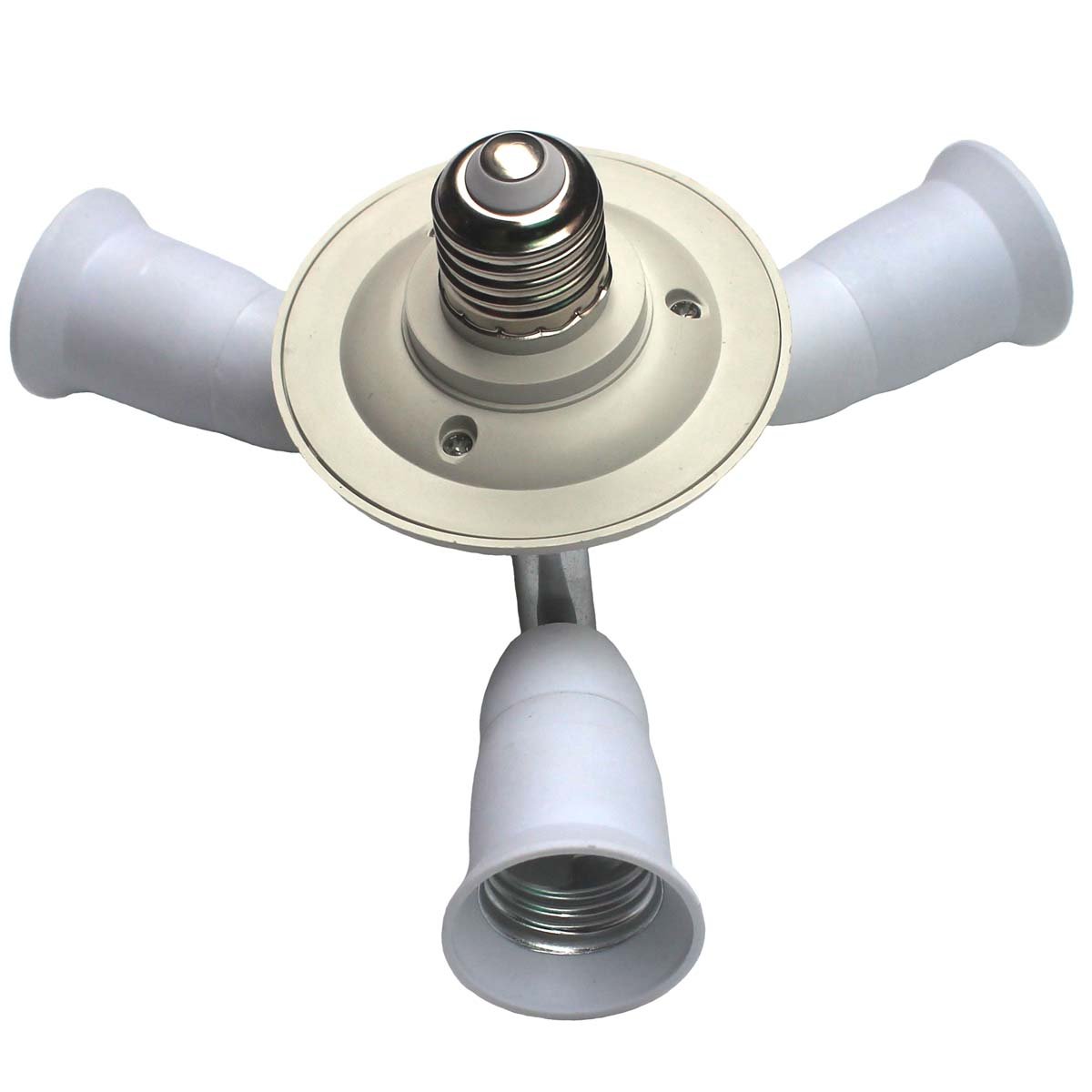 Toplimit 3 in 1 Light Bulb sockets Adapter, Medium Base E26 & E27 to