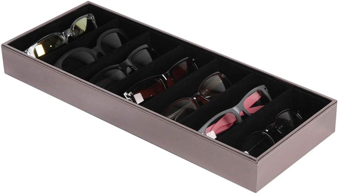 J JACKCUBE DESIGNJ JACKCUBE DESIGN MK378 - Leather Eyeglass Storage Case with 7 Compartments