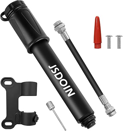 Jsdoin Portable Mini Bike Pump Universal Presta Schrader Valve 100 PSI