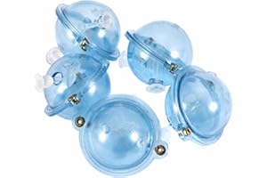 5Pcs Fishing Floats, 1 Inch Fillable Clear Plastic Water Balls Bubble Floats, Sea Fishing Gear for Fly Hooks Outdoor