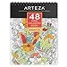 ARTEZA Adult Spiral Bound Coloring Book, 48 Pages, Perfect for Stress Relief