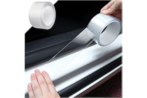 BLAU GRUN Car Door Entry Guard, Clear Trim Guard/Cover for Car Door Sill, Edge, Rear Bumper, Anti-Collision Protector Film Universal for Most Cars, Vehicles, SUVs (2.7"x197", Transparent)