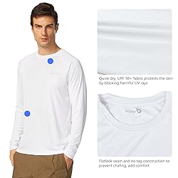 baleaf Men's Sun Protection Shirts UV SPF T-Shirts