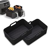 Dzpuhuojz 2 Pack Silicone Air Fryer Liners for Ninja Dual 5L AF400UK view 1