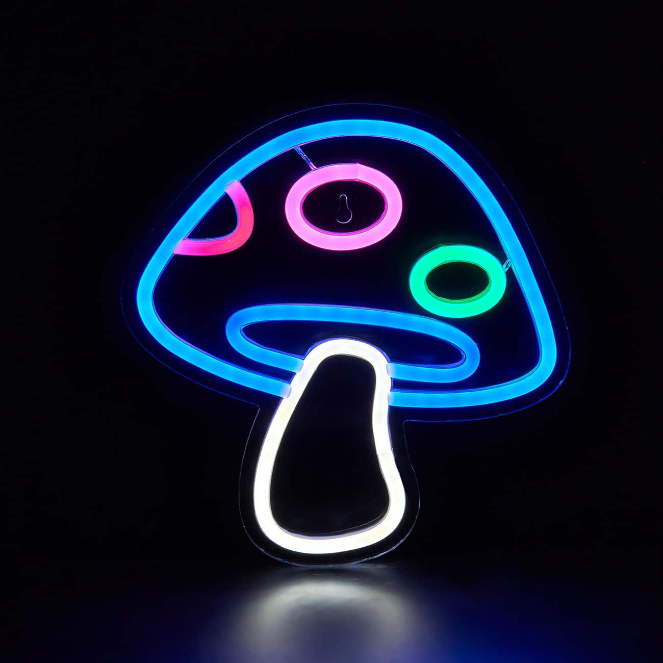 Chi-buy LED Neon Mushroom Cute Neon Sign, USB Powered Neon Signs Night Light, 3D Wall Art & Game room Bedroom Living Room Decor lamp for Children Kids