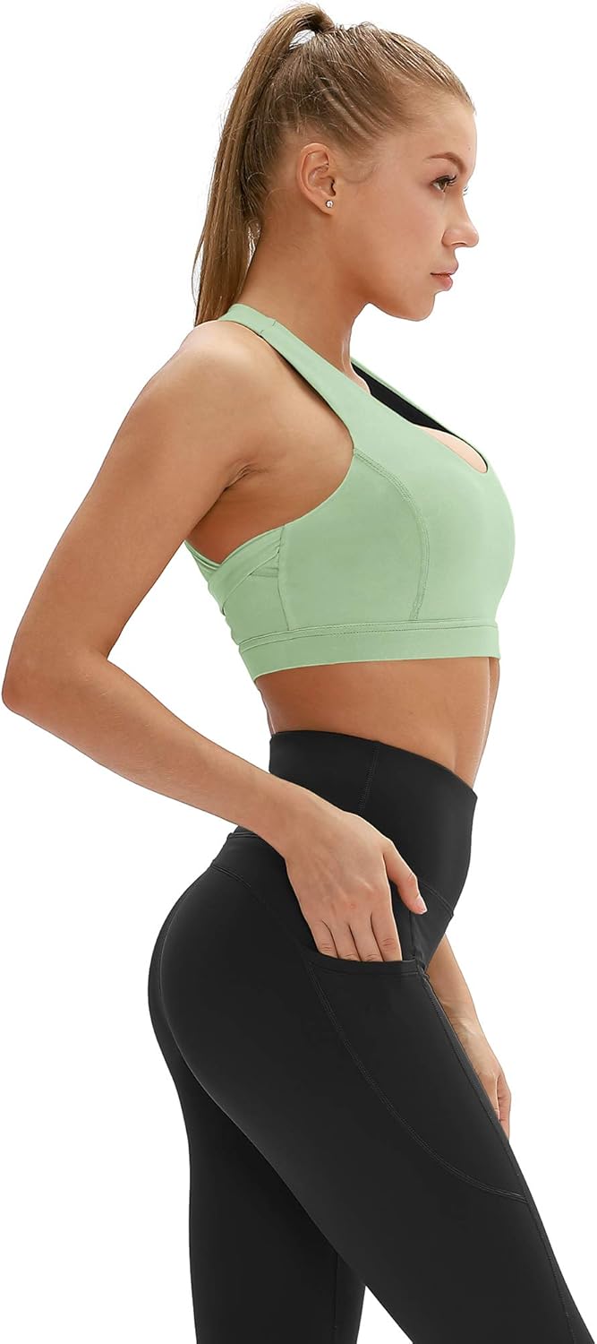 icyzone Workout Sports Bras for Women - Fitness Athletic Exercise Running Bra, Activewear Yoga Tops at  Women’s Clothing store