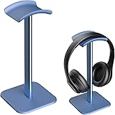 Ahonnpely Headphone Stand for Desk - Headset Stand with Aluminum Hanger, Headphone Holder for AirPods Max, Sony, Bose, Beats and More (Blue)