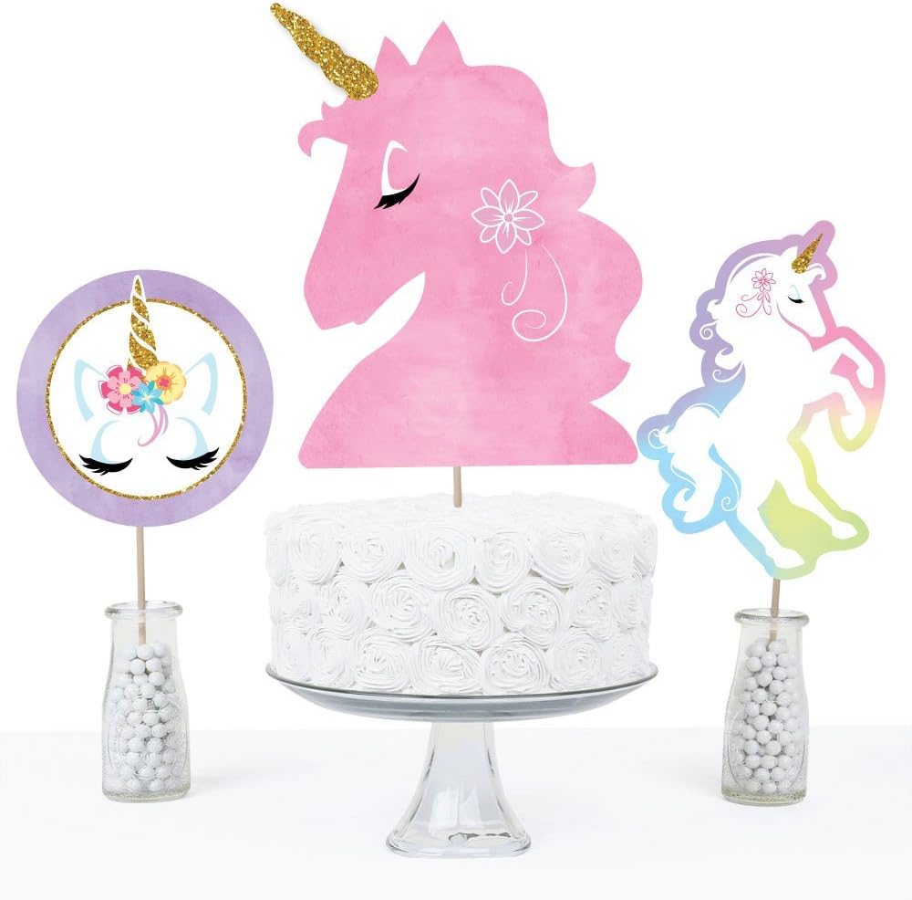 baby shower unicorn centerpieces