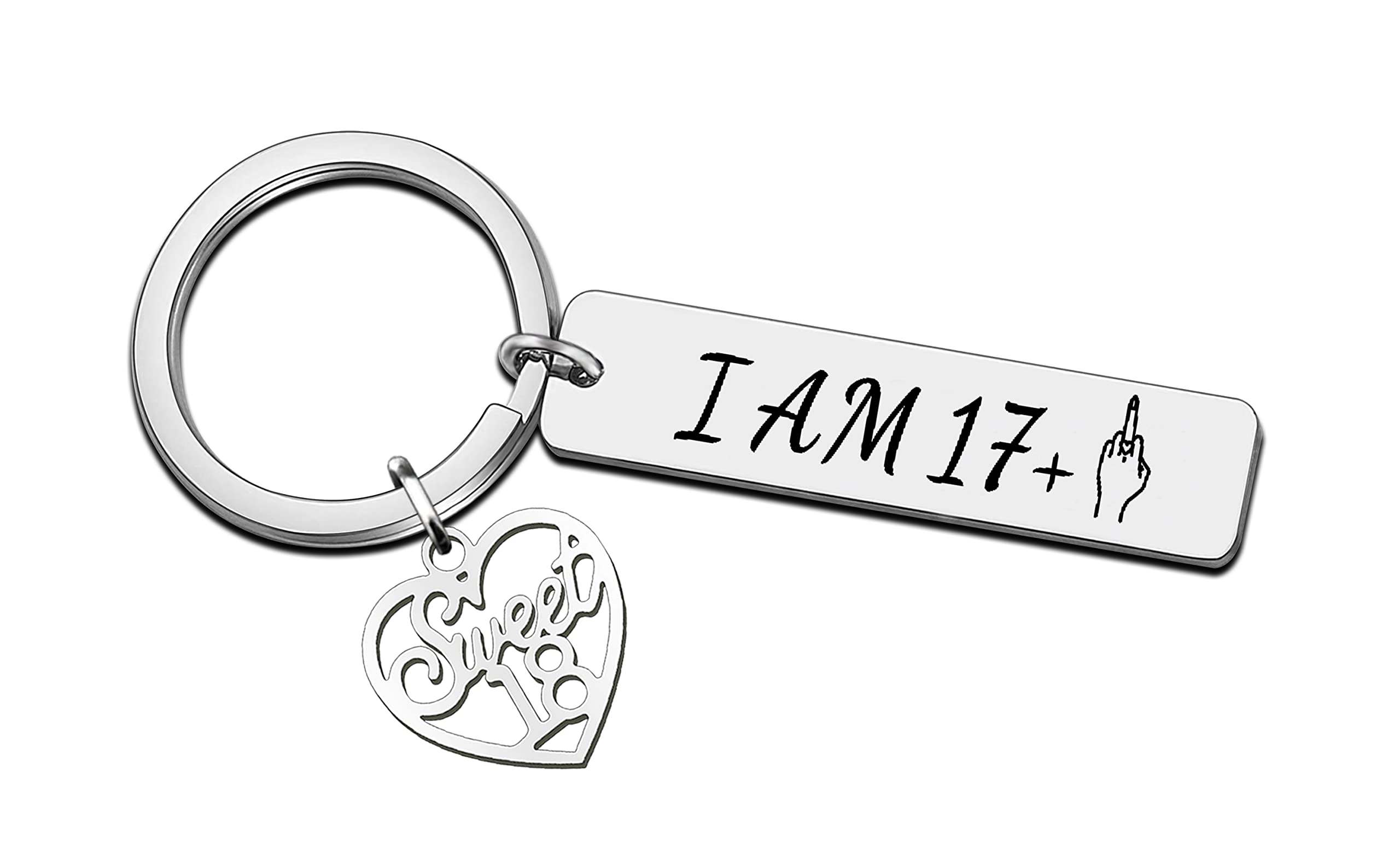 JETTOP 18th Birthday Gifts for Girls Teen Famale Sweet Funny 18th Birthday Keyring