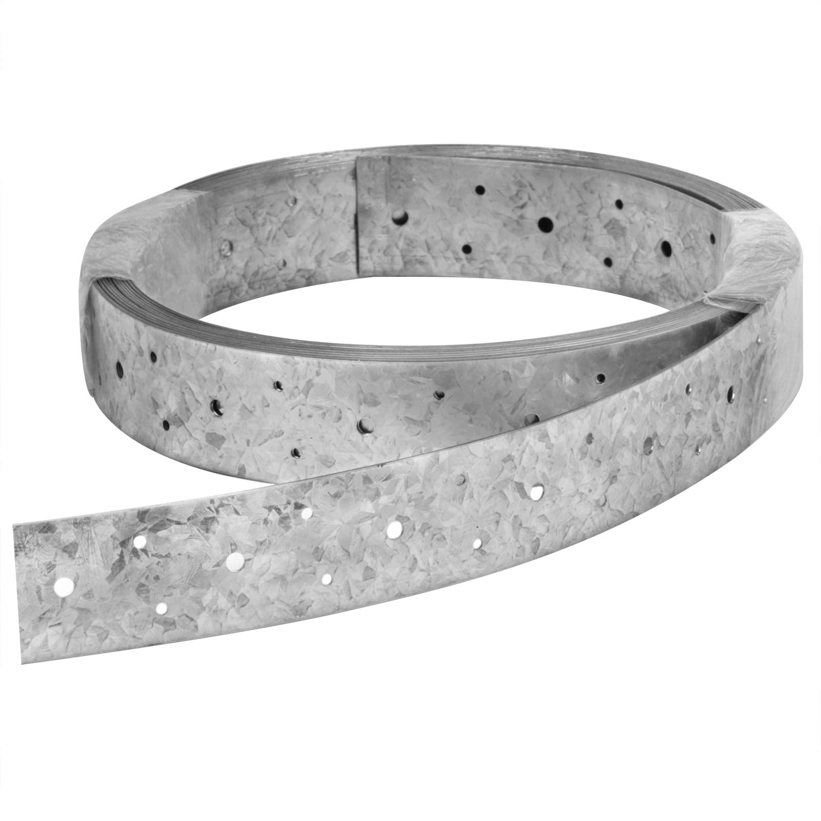 Photo 1 of GBGS 32ft Galvanized Perforated Strap Tie Brace,2" Width Steel Coiled Strapping,20 Gauge