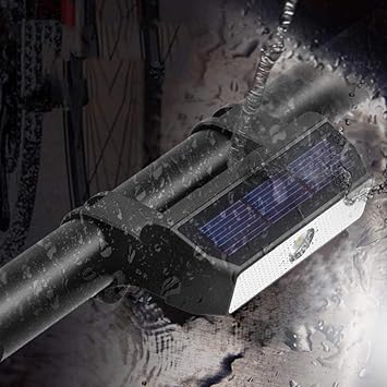 Amazon Beicheng スポーツ自転車ライト自転車フロントライトソーラー充電新しい自転車照明ライト 屋外ナイトライドインテリジェントコントロール防水自転車フロントライト Beicheng ヘッドライト