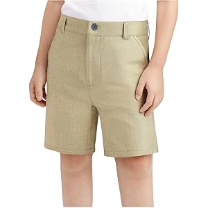 Blczomt Boys Uniform Shorts Summer School Flat Front Chino Dress Shorts for Kids Teens