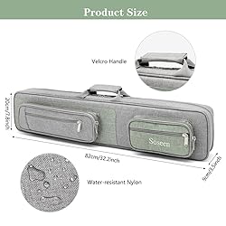 Soseen 32inch Pool Cue Case with 4X4 Design Pool