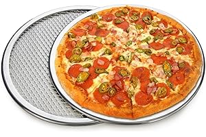 Pizza Screen Aluminum Mesh Pizza Tray For Oven 8-20 Inch Size Baking Tray Net Even Heat Distribution For Home Baking, Easy To