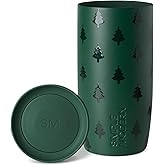 Simple Modern Voyager Signature | Christmas Travel Coffee Mug Tumbler with 360° Lid | Ceramic-Lined Insulated Stainless Steel Cup | Holiday Gifts for Women Men Her Him | 16oz | Winter Trees