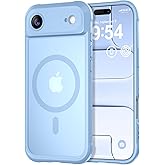 Thomo Magnetic for iPhone Air Case, [Compatible with Magsafe] [Full Camera Protection] Translucent Matte Military Grade Shockproof with Anti-Fingerprint Phone Cover 2025, Light Blue