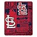 MLB St. Louis Cardinals Strength Fleece Throw Blanket 50-inch by 60-inch, Red