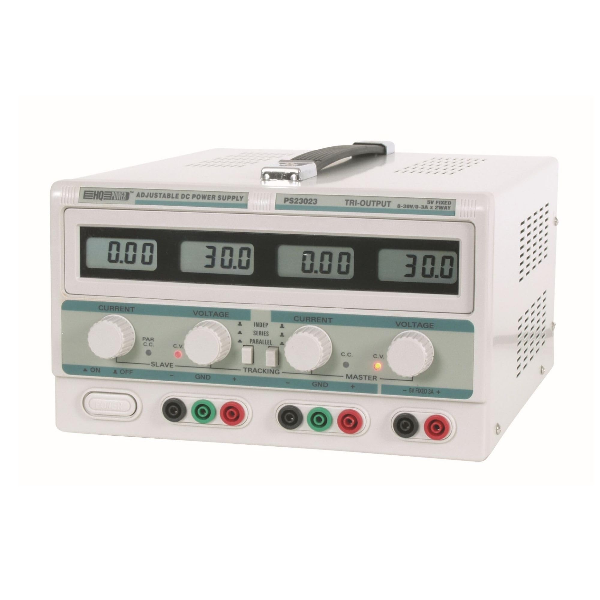 Velleman LABPS23023 Dual DC Lab Power Supply with 4 LCD Displays, Multi-Colour