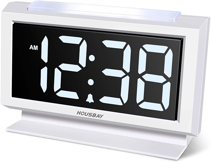 Housbay Digital Alarm Clocks for Bedrooms Handy Night Light, Large