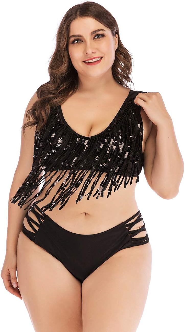 plus size sequin swimsuit