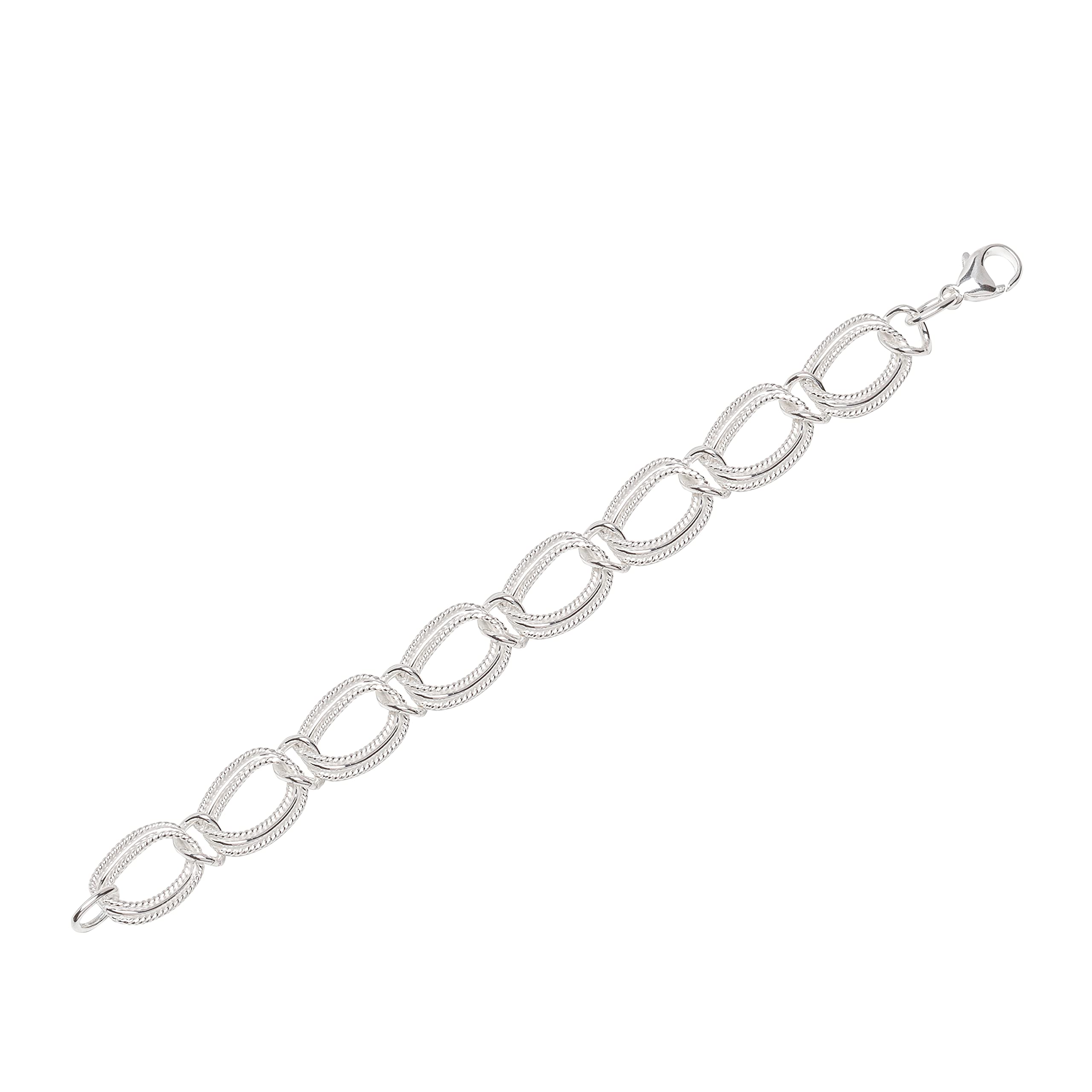 NKlaus Bracelet 925 Sterling Silver 19cm Designer Chain Ladies Link Anchor Bracelet New 12863