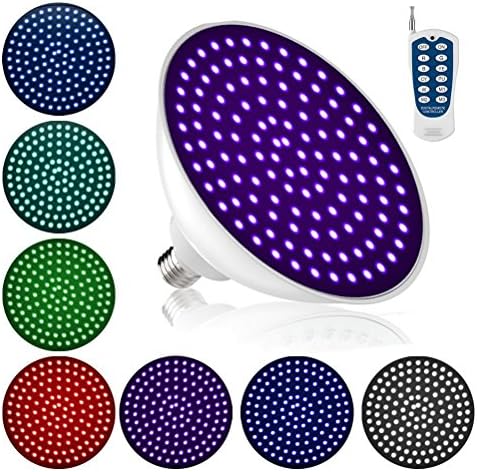Led Pool Lights, Cocoby 120V 35W RGB Color Changing Swimming Pool Lights Wireless Advance RF Remote Control for Pentair Hayward Light Fixture Niche E26 edison base