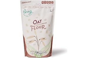 PEREG Multi-Purpose Oat Flour (14 oz) - Made From Fresh Whole Grain Oats - Use in Cakes, Cookies, Bread, Pancakes - Vegan, Non-GMO, Grain Free, Nut Free & Gluten-Free Flour