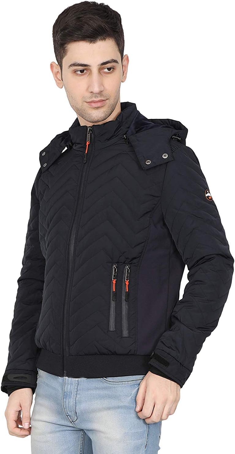 Men's Nylon Xtreme2.0 Jacket Water Proof Full-Sleeved Winter Jacket with Hood for Minus Degree Upto -10 Degree Trekking Jacket