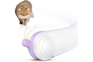 Cheerble Interactive Cat Toy for Indoor Cats, Wicked Snail [2024 Upgraded], Kitten Toys, Automatic Cat Toy with LED Lights, DC Rechargeable Moving Cat Toy, Smart Sensing Electric Cat Toy