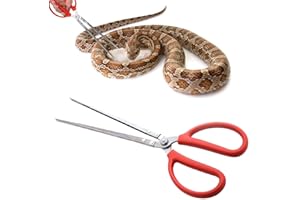 DHinkyoung Snake Feeding Tong, 15 Inch Reptile Feeding Tongs, Easy-Grip Large Tweezers, Reptile Supplies for Terrarium Axolotl Bearded Dragon Ball Python Tank Accessories (38 cm)