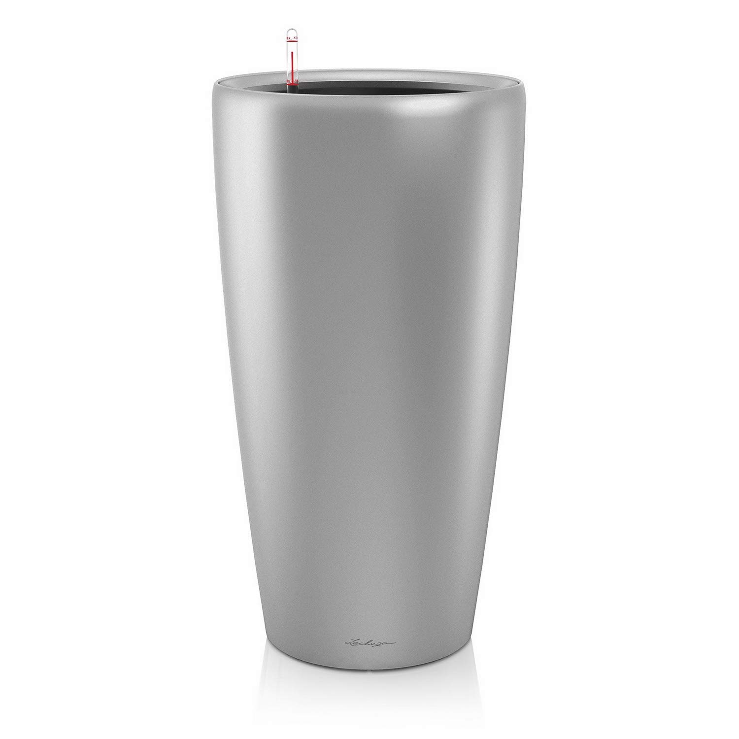 LECHUZA RONDO Premium 40 silver metallic 15748