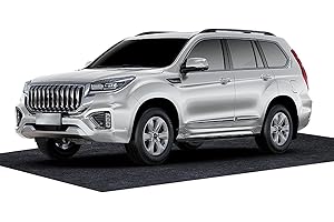 JNYONG 17 X 7.9 Ft Garage Floor Mat,Oil Spill Mat,Oil Absorbent Pads,Rubber Mat Garage Floor,Reusable, Waterproof Backing Come with Double Sided Tape