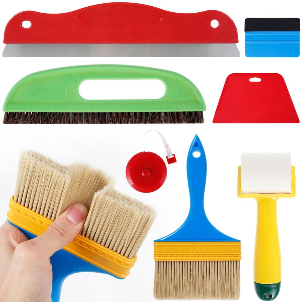 Pesfehhy Wallpaper Tool Kit Wallpaper Smoothing Brush Squeegee Smoother Tool for Wallpaper Hanging, Contact Paper,Wallpaper Paste