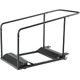 Lifetime Table Storage Cart with Caster Wheels, Black Powder-Coated Steel Frame, Holds 11 Rectangle or 10 Round Tables