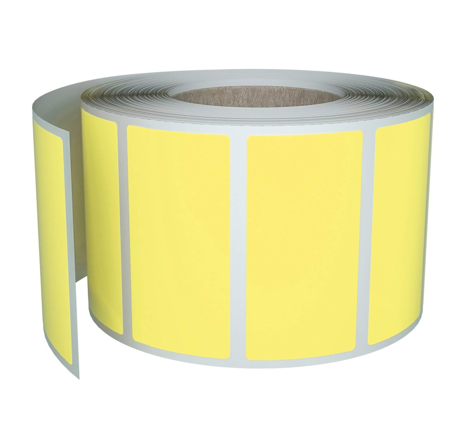Royal Green Colored Labels Rectangle Sticker for Inventory and Labeling in Pastel Yellow 40mmx19mm (4cm x 2cm) - 500 Pack