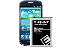 SHENMZ Galaxy S3 Battery, New Upgraded 3200mAh Li-ion Replacement Battery for Samsung Galaxy S3,EB-L1G6LLU,Verizon I535 i9300,T-Mobile T999,Sprint L710,AT&T I747,R530,LTE I9305