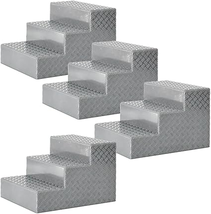 Amazon Com Set Of 4 Silver Wrestling Ring Stairs For A Wwe Wrestling Action Figure Ring Toys Games