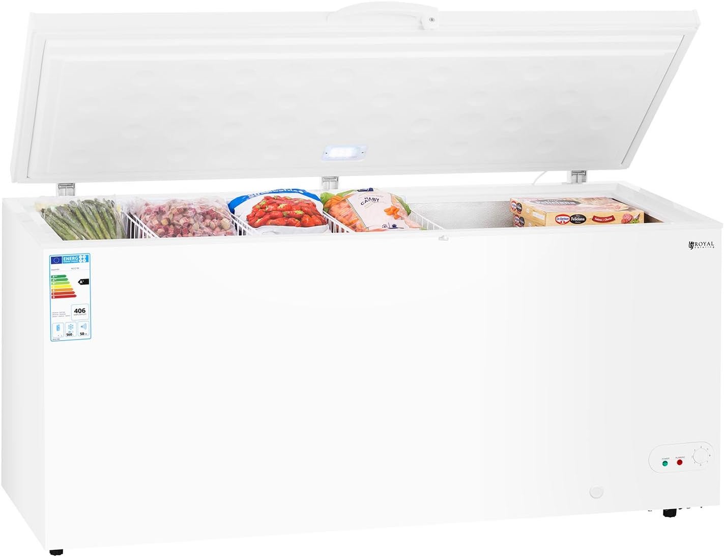 Royal Catering Commercial Freezer Refrigerator RCFZ-560 (560 l, Energy class: A+, Power: 135 W, Temperature range: -12 to - 28°C, steel/aluminium)