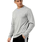 Men’s Bamboo Viscose Long Sleeve Shirts Moisture Wicking Quick Dry Breathable Thermal Lightweight Athletic Workout Gym