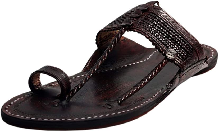 leather chappals for mens amazon