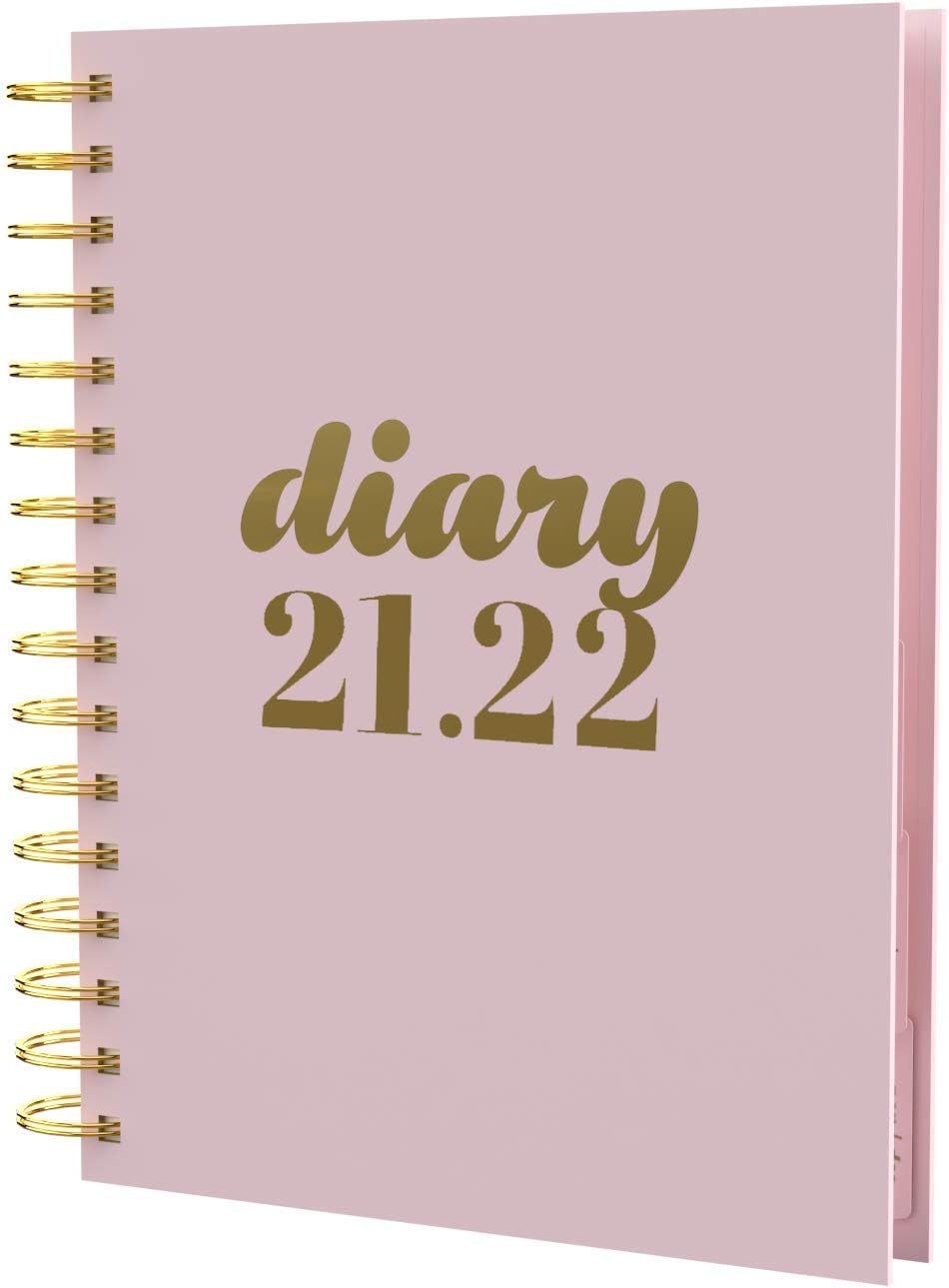 Collins Scandi A5 Day To Page 2021/22 Mid Year Diary - Pink