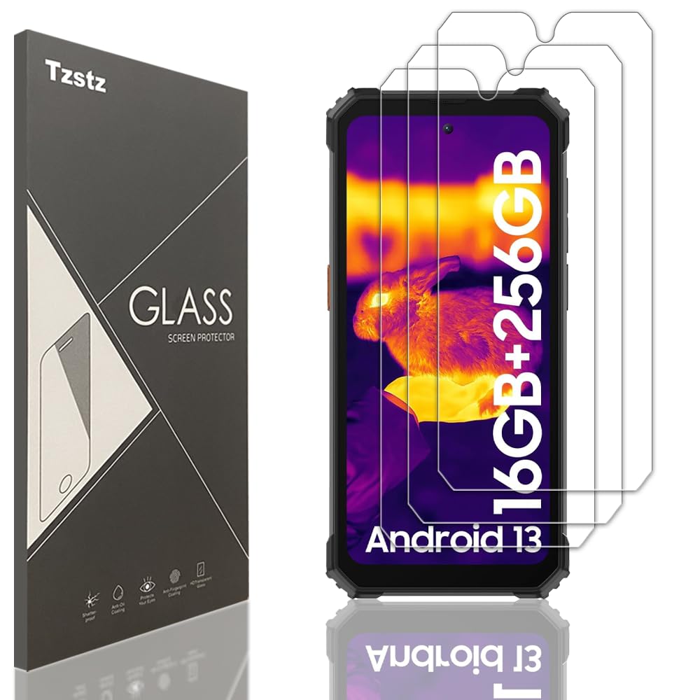Tzstz 3 Pieces Tempered Glass Screen Protector for Blackview BV8900/BV8900 Pro Hardness 9H Anti Scratch HD Screen Protector Film