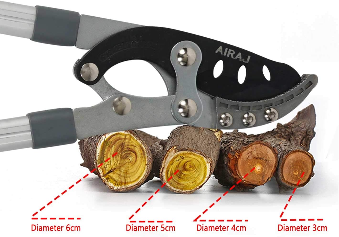 AIRAJ Bypass Lopper with Compound Action, Chops Thick Branches with Ease, Adjustable Heavy Duty Tree Trimmer, Branch Cutter with Clean Cut Capacity : Garden & Outdoor