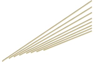 MECCANIXITY 12Pcs Brass Brazing Rods, Phosphor Copper Solder, Low Temperature Welding Sticks 1/16"x10" for Copper Repair, HVA