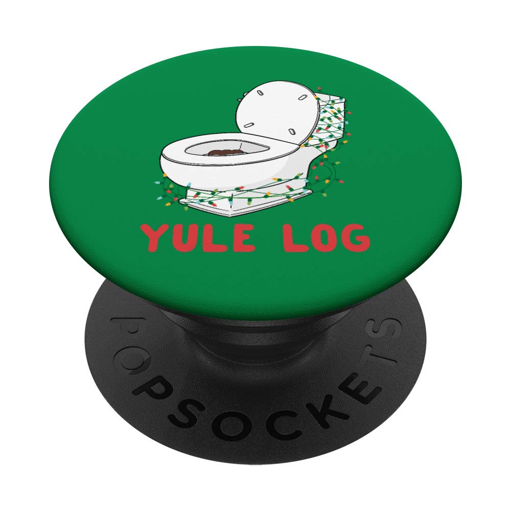 Christmas Yule Log Festive Toilet Bowl Floater Funny PopSockets Swappable PopGrip