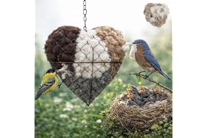 Handmade Alpaca Fiber Bird Nesting Heart, 2026 New Alpaca Fiber Bird Nesting Heart, Wool Nest Starter Hummingbird Houses Nest